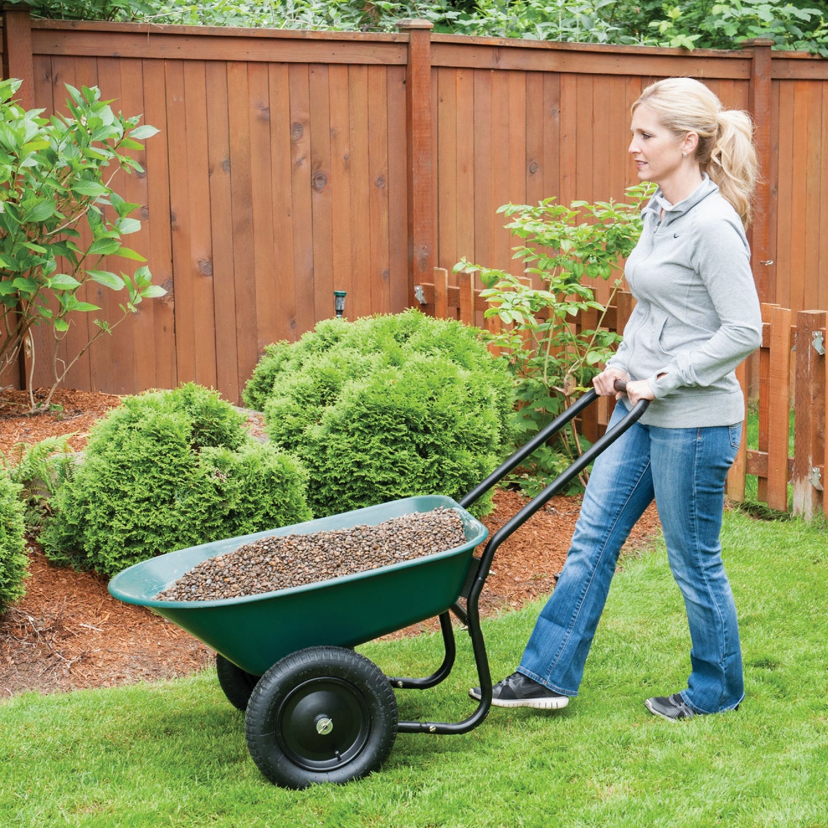 Green Thumb 5 Cu. Ft. Poly Wheelbarrow Image 2