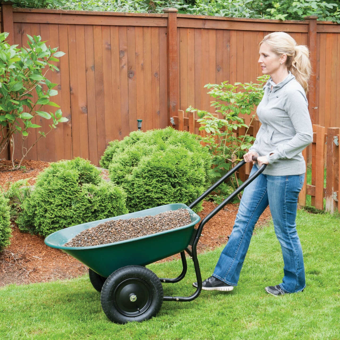 Green Thumb 5 Cu. Ft. Poly Wheelbarrow Image 2