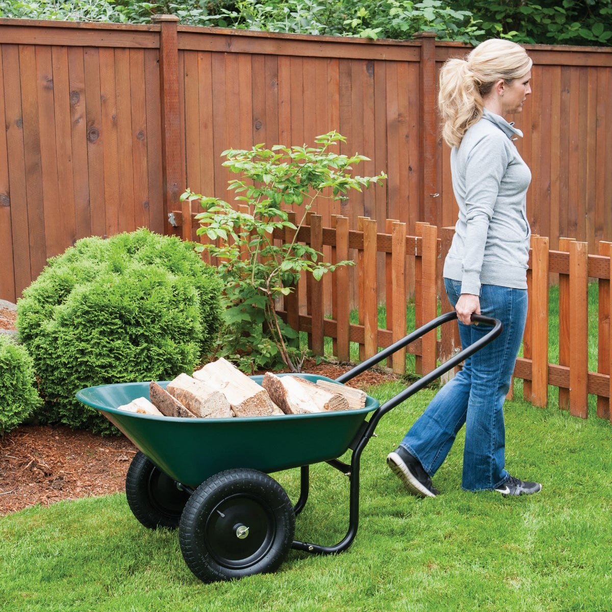 Green Thumb 5 Cu. Ft. Poly Wheelbarrow Image 5