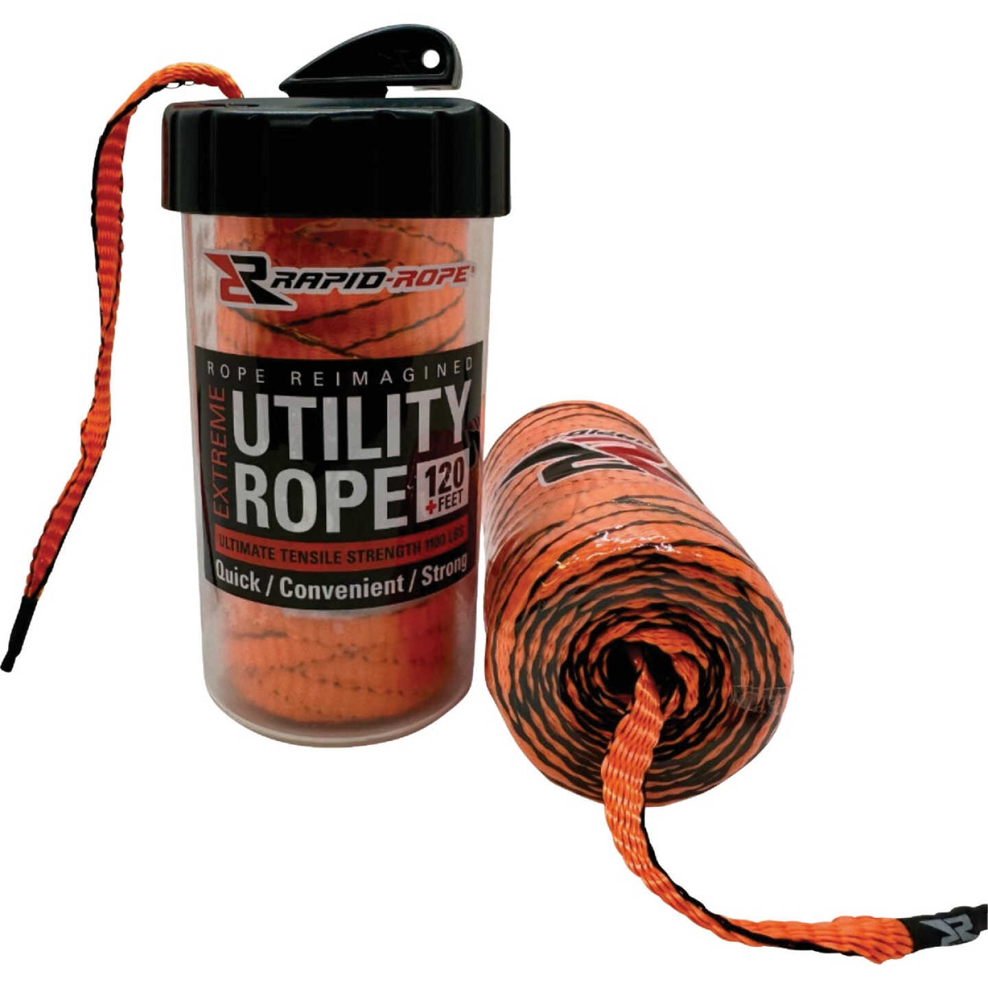 Rapid Rope 120 Ft. 1100 Lb. Tensile Strength Safety Orange Utility Rope Image 1