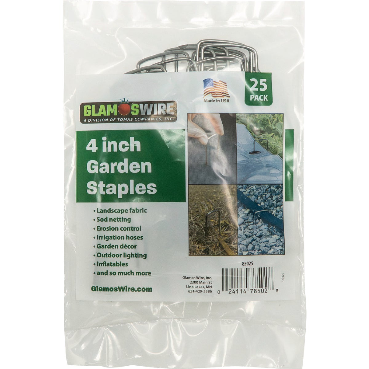 Glamos 4 In. Garden Staple (25-Pack) Image 2