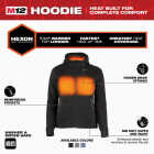 Milwaukee M12 Women's XL Black Full-Zip Heated Hoodie Kit Image 3