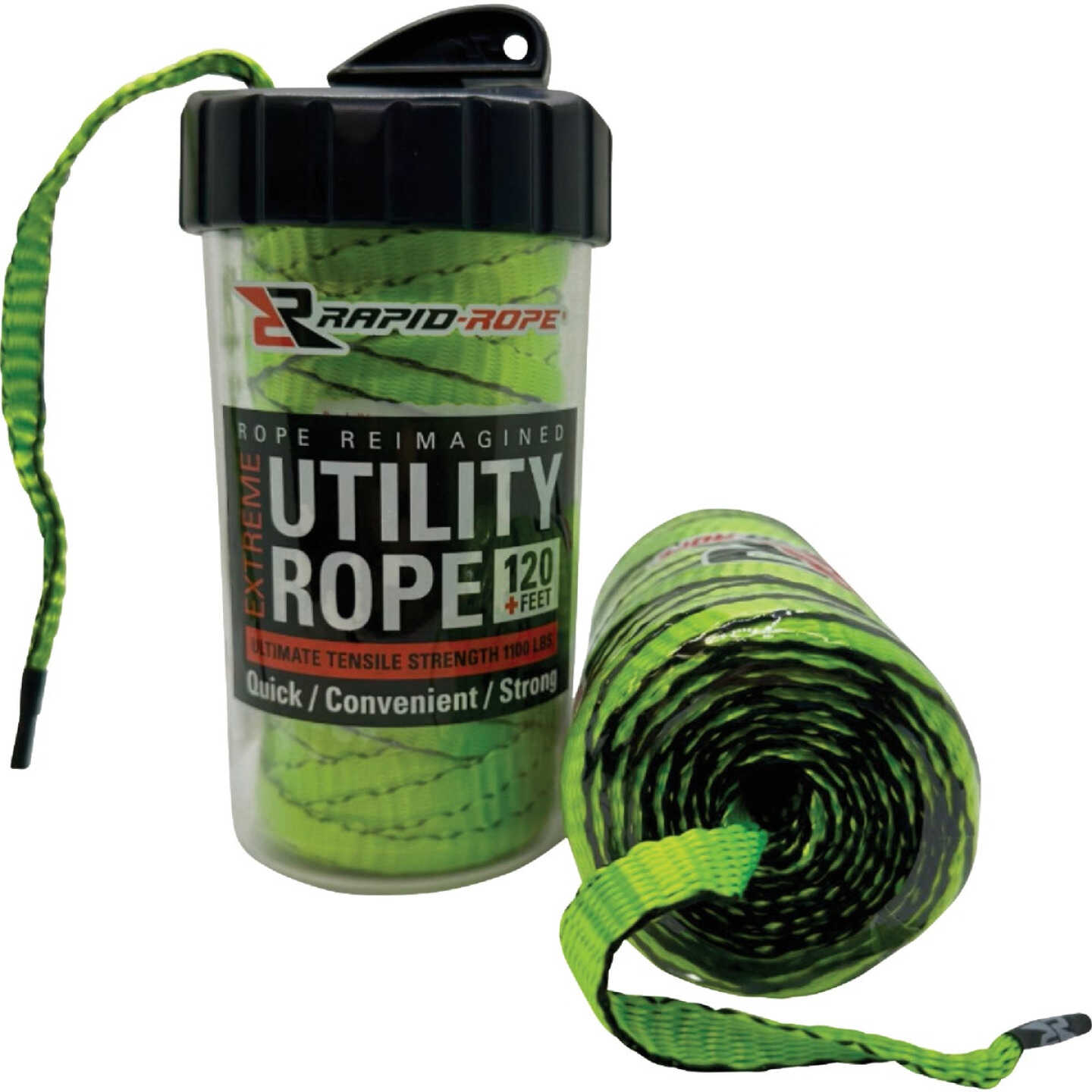 Rapid Rope 120 Ft. 1100 Lb. Tensile Strength Neon Green Utility Rope Image 3