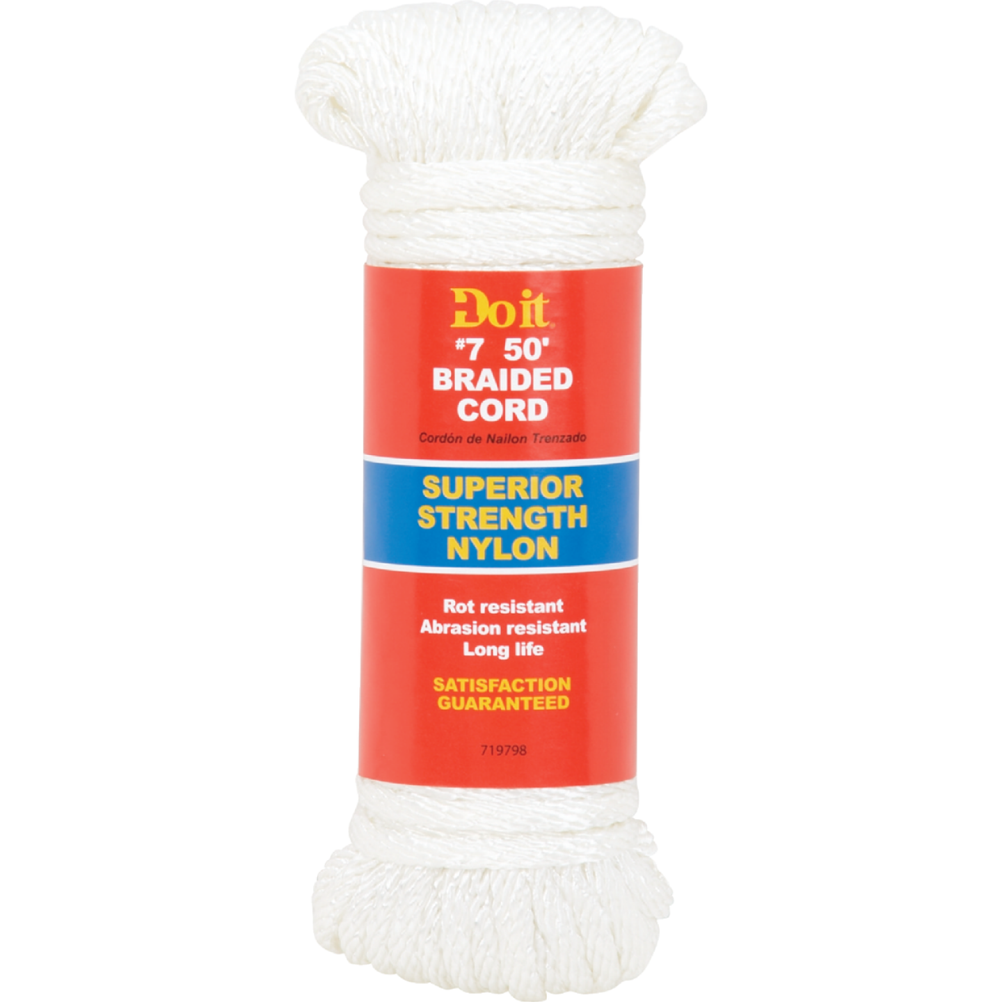 Do it Best 7/32 In. x 50 Ft. White Braided Nylon Packaged Rope Image 1