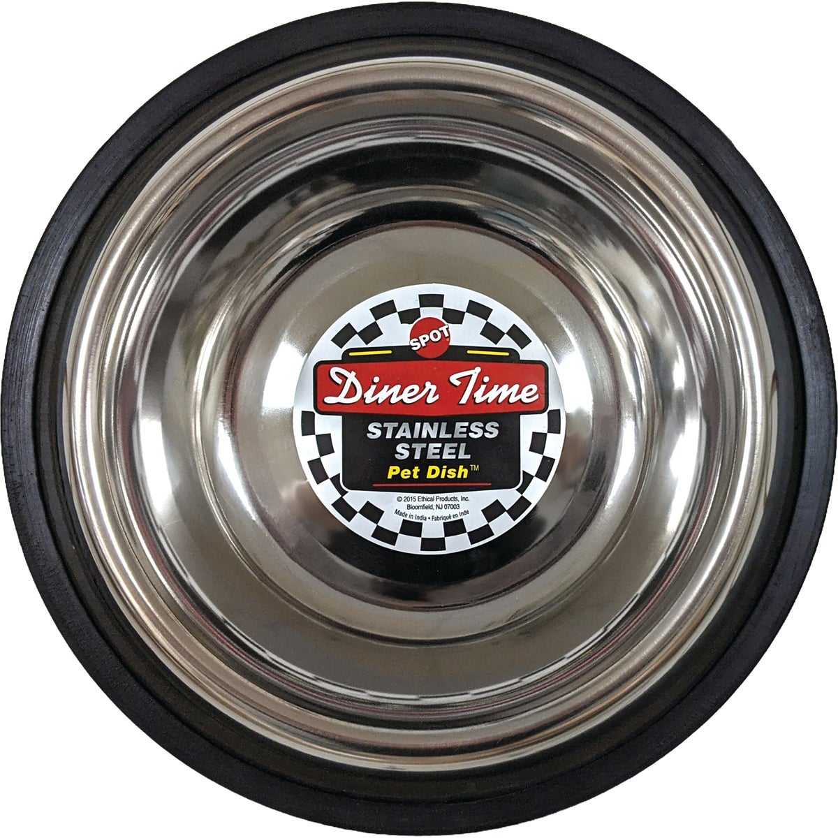 Spot 32 Oz. Mirror Finish No-Tip Stainless Steel Dog Dish Image 1