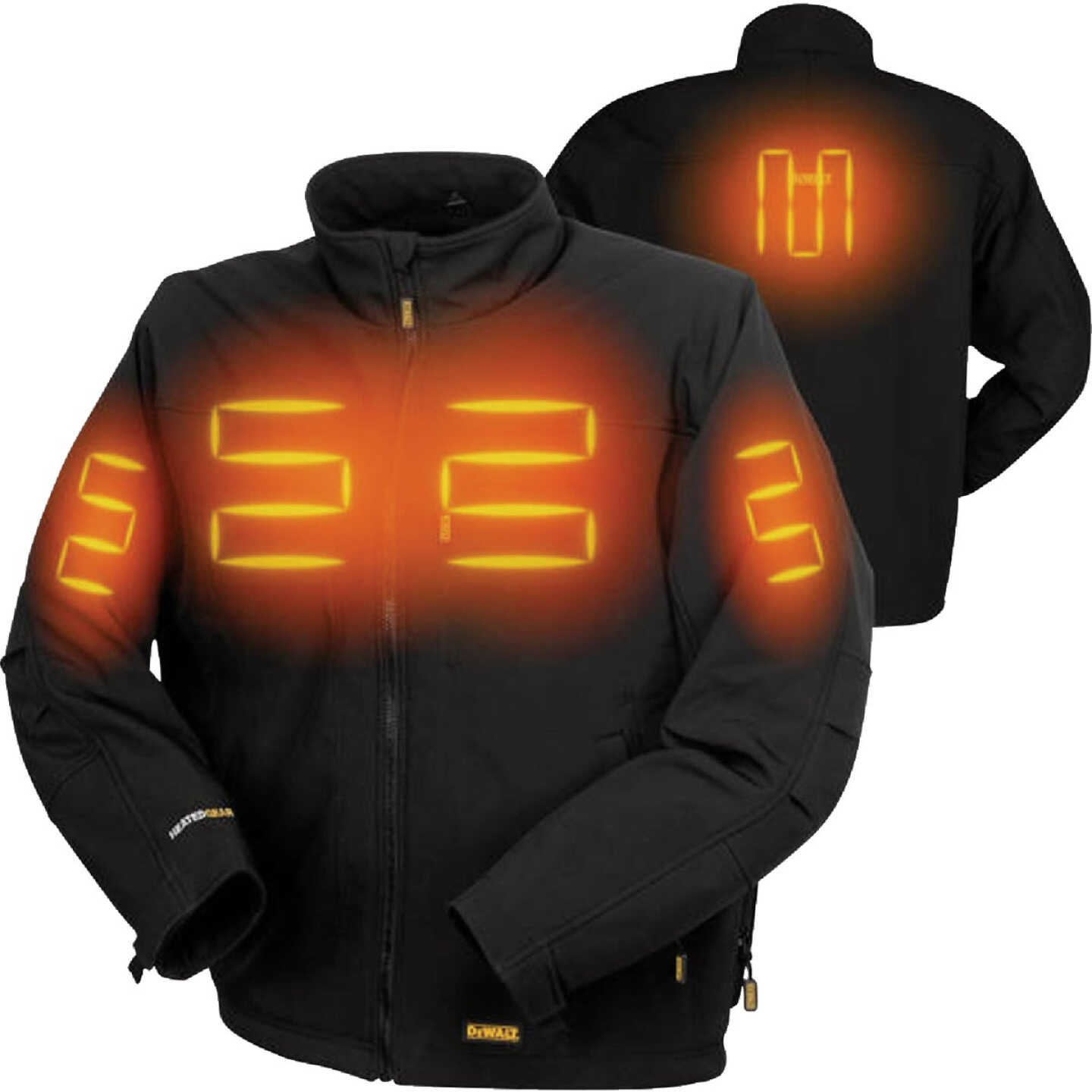 DEWALT Men's Black Soft Shell Heated Jacket Kit, XL Image 1