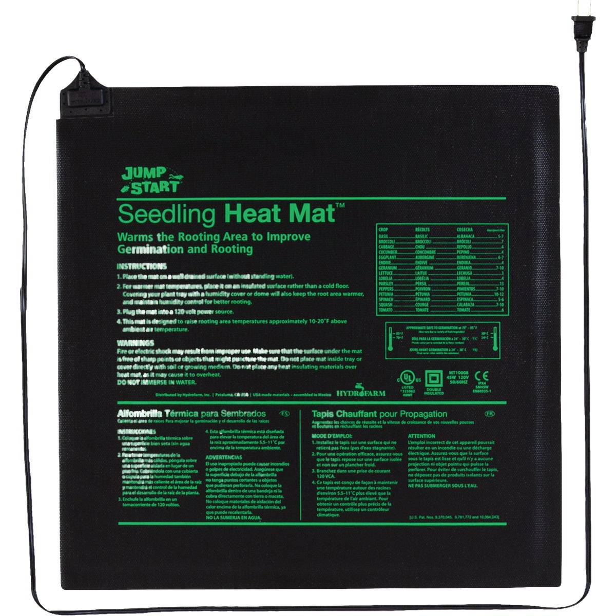 Hydrofarm 20 In. x 20 In. Seedling Heat Mat