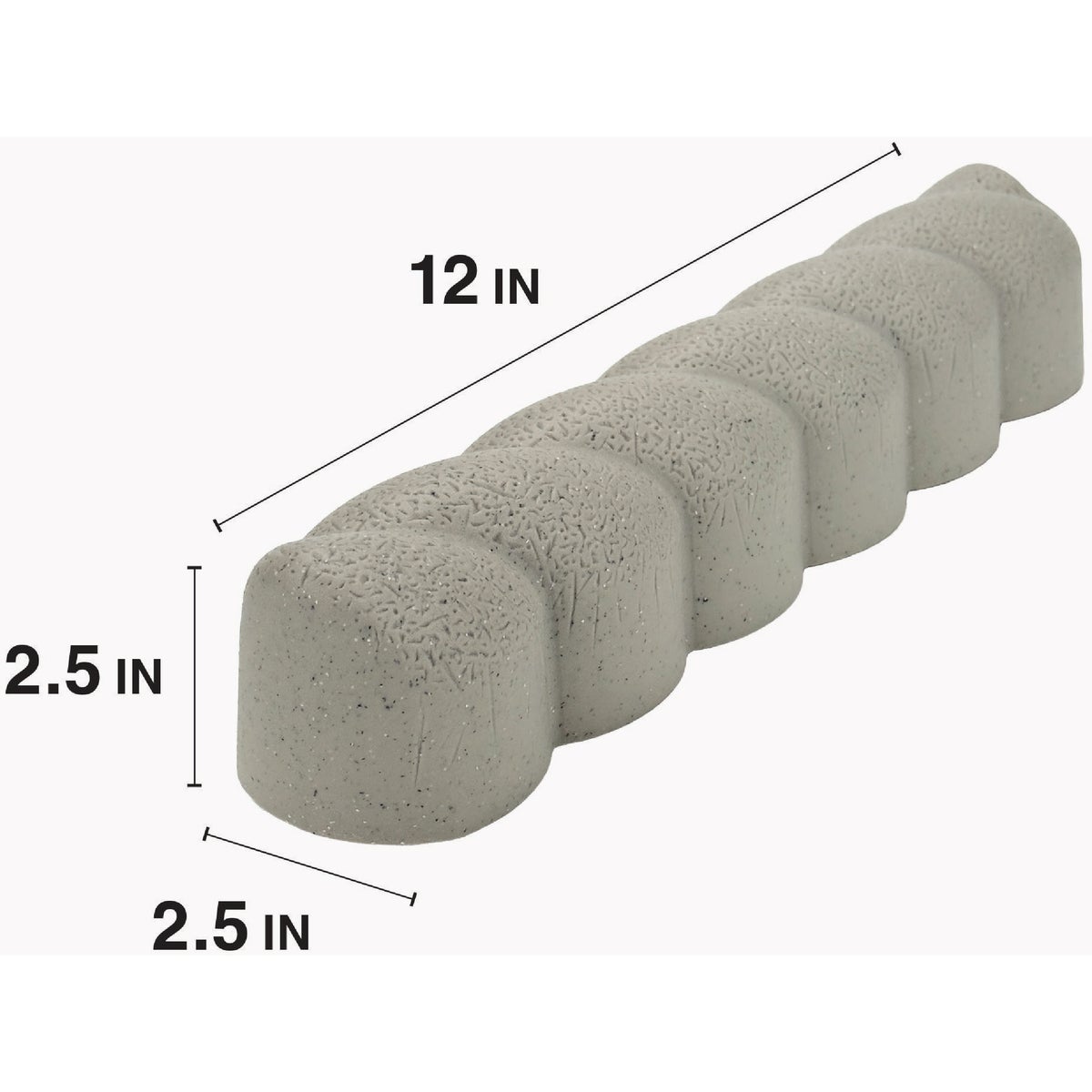Master Mark Step-In 2.5 In. x 10 Ft. Stone Twist Gray Plastic Landscape Edging Image 3