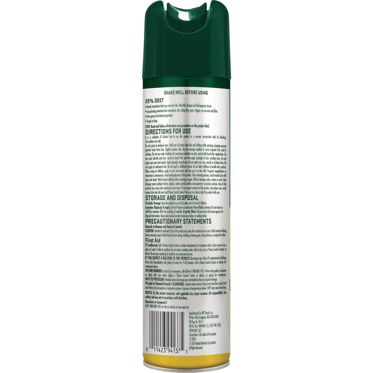 Repel Sportsmen Formula Aerosol Spray 25% DEET Insect Repellent Image 2