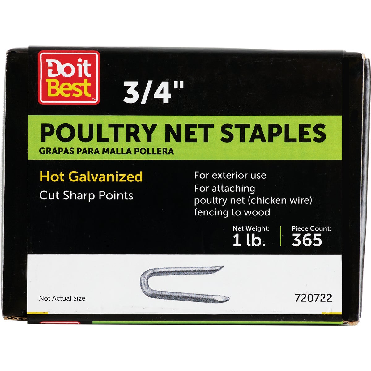 Do it 3/4 In. 14 ga Hot Galvanized Fence Staple (133-Count, 1 Lb.)