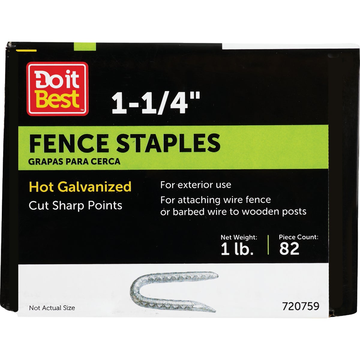 Do it 1-1/4 In. 9 ga Hot Galvanized Fence Staple (87-Count, 1 Lb.)