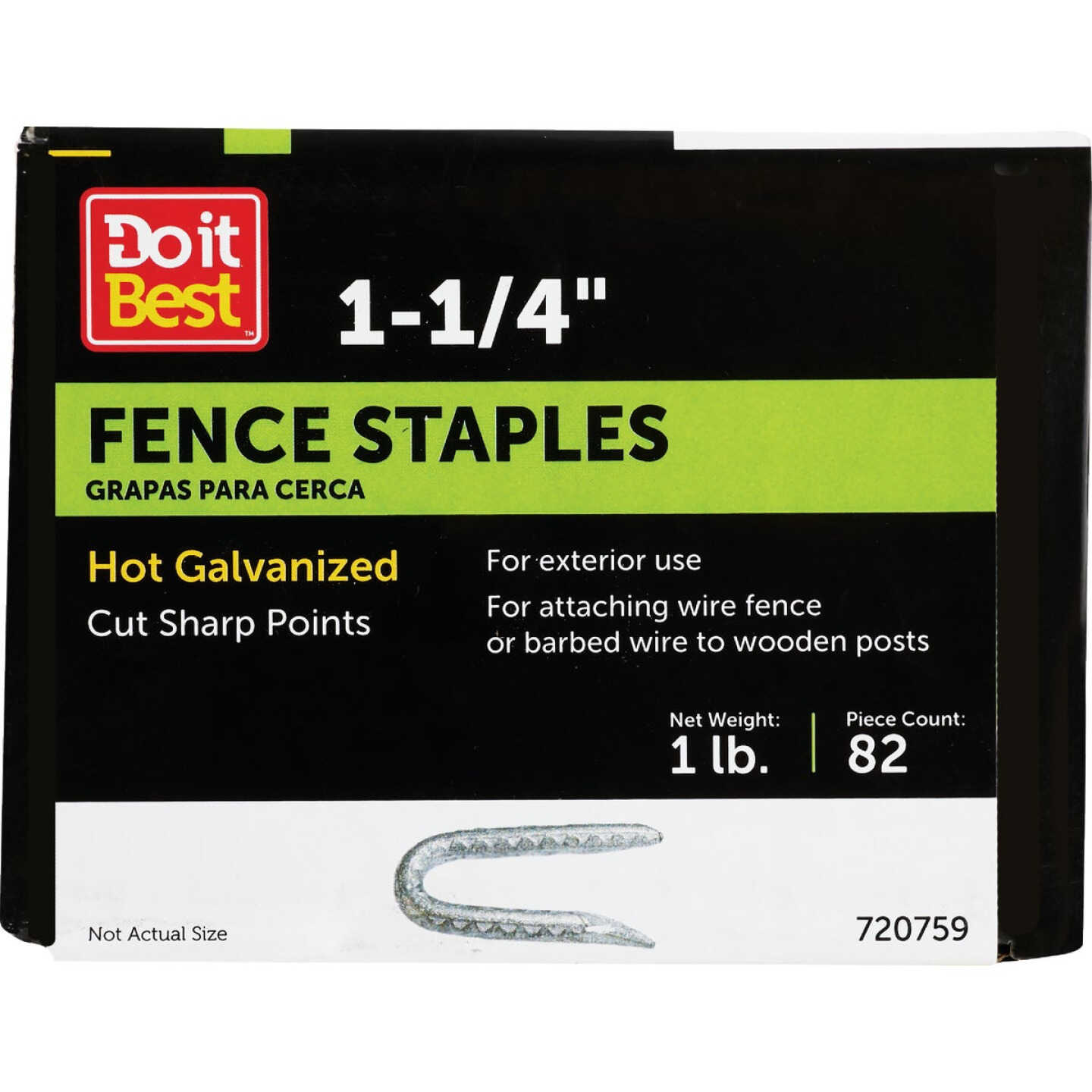 Do it 1-1/4 In. 9 ga Hot Galvanized Fence Staple (87-Count, 1 Lb.) Image 1