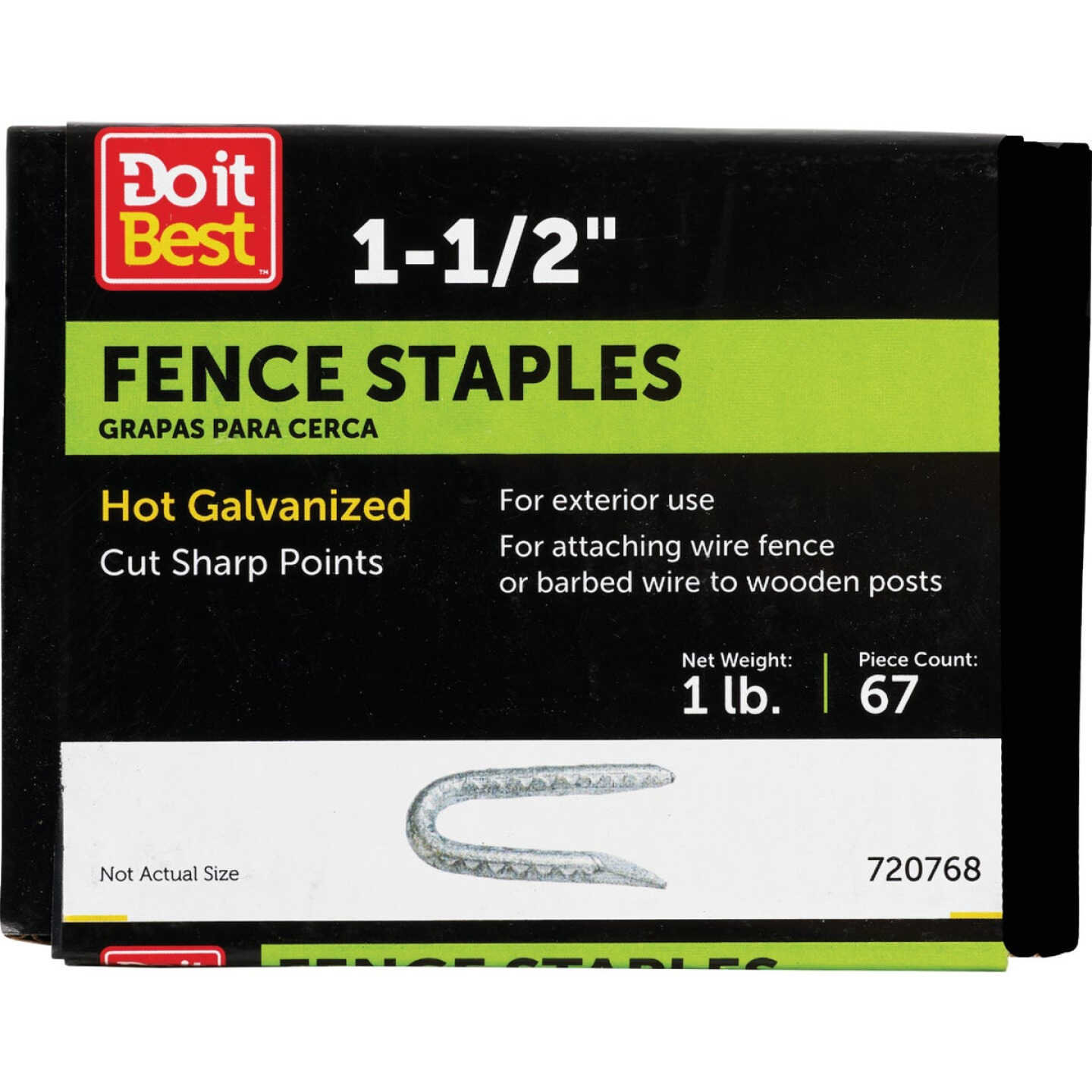 Do it 1-1/2 In. 9 ga Hot Galvanized Fence Staple (72-Count, 1 Lb.) Image 1