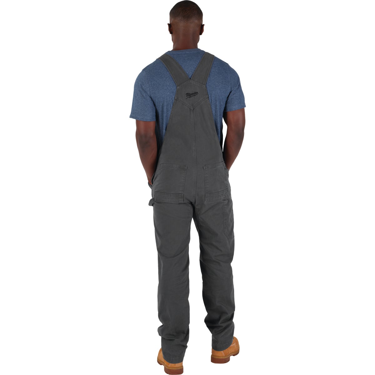 Milwaukee FREEFLEX Men's 30x34 Gray Unlined Bib Overalls Image 7