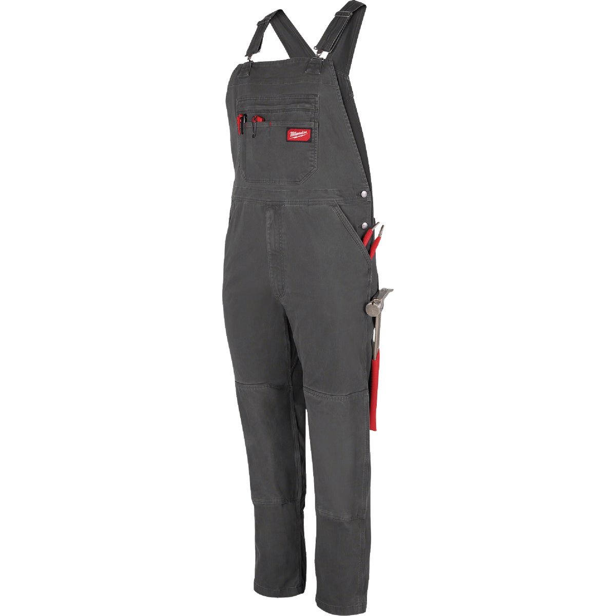 Milwaukee FREEFLEX Men's 30x34 Gray Unlined Bib Overalls Image 6