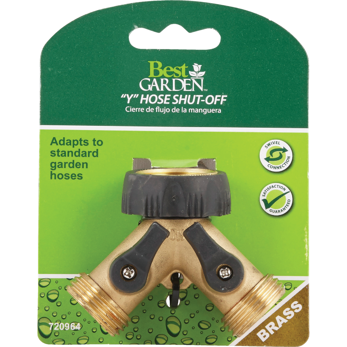 Best Garden Brass Y-Connector Hose Shutoff Image 2