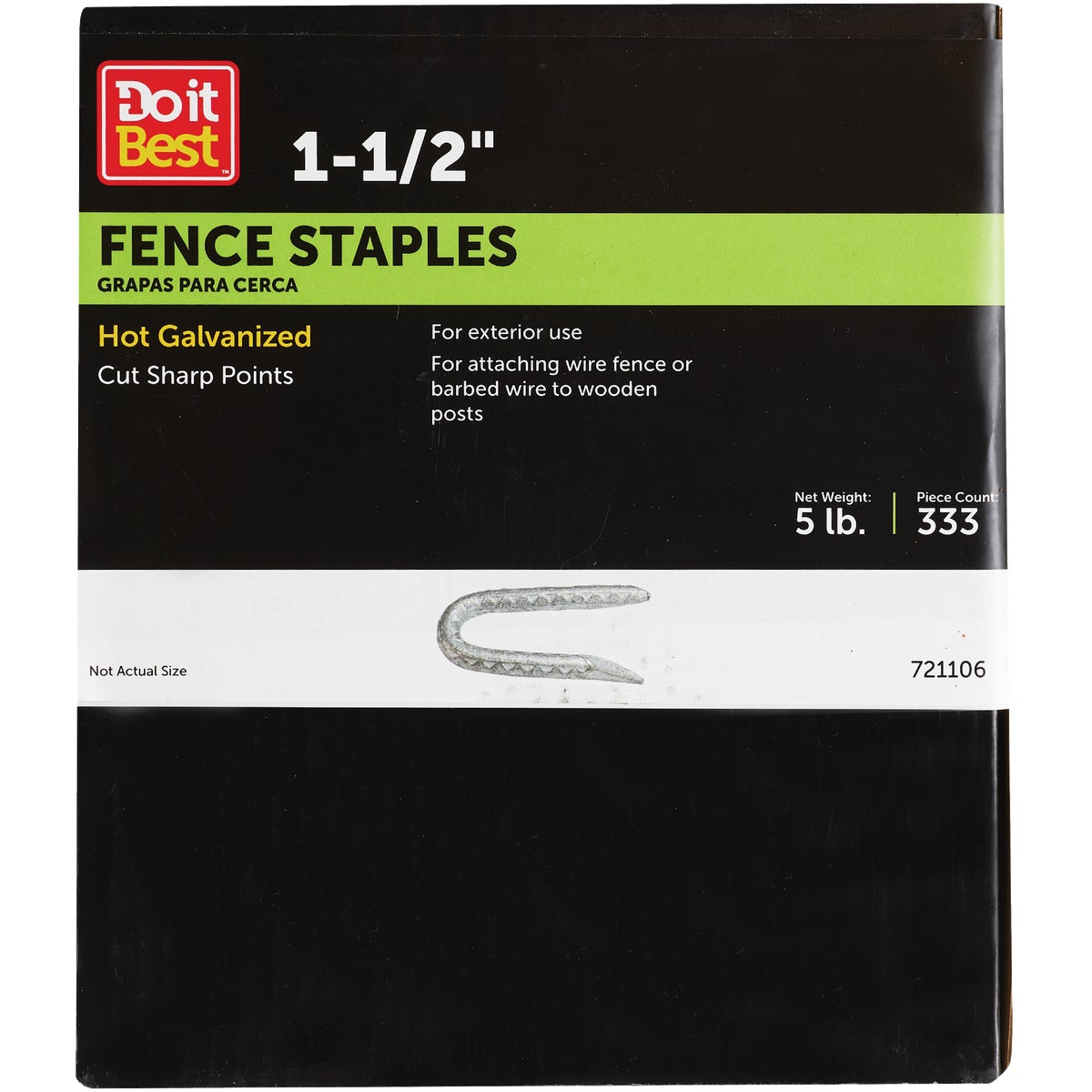 Do it 1-1/2 In. 9 ga Hot Galvanized Fence Staple (360-Count, 5 Lb.)