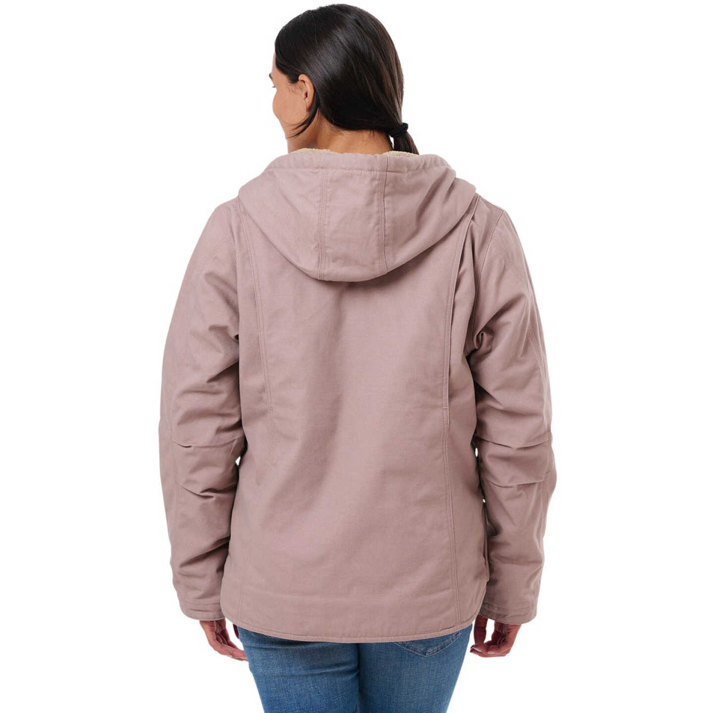 Berne Women's 2XL Antler Sherpa-Lined Softstone Duck Hooded Jacket Image 3