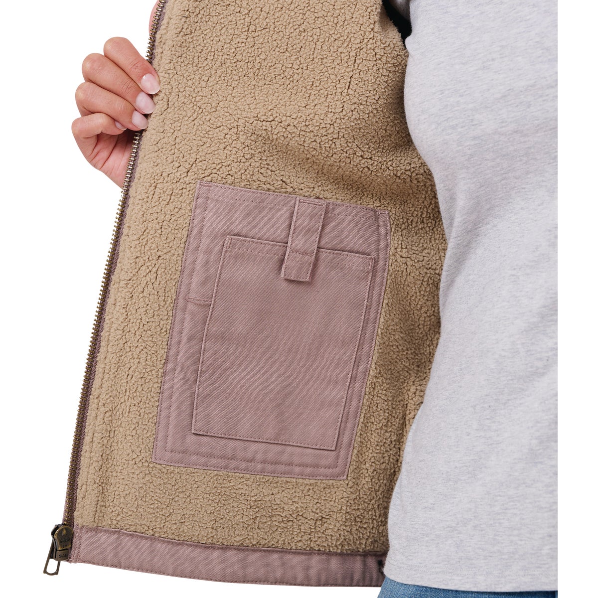 Berne Women's 2XL Antler Sherpa-Lined Softstone Duck Hooded Jacket Image 2