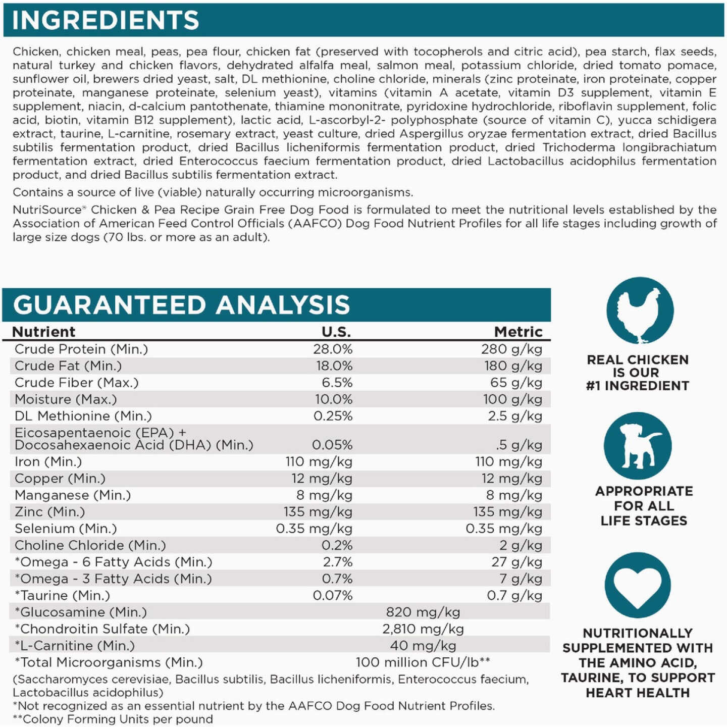 NutriSource 4 Lb. Chicken & Pea Recipe Grain Free Dog Food Image 4