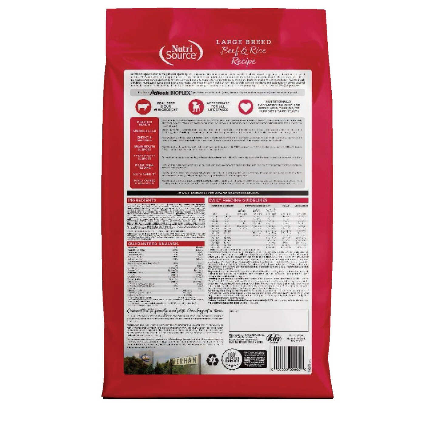 NutriSource 26 Lb. Beef & Rice Recipe Large Breed Dog Food Image 7