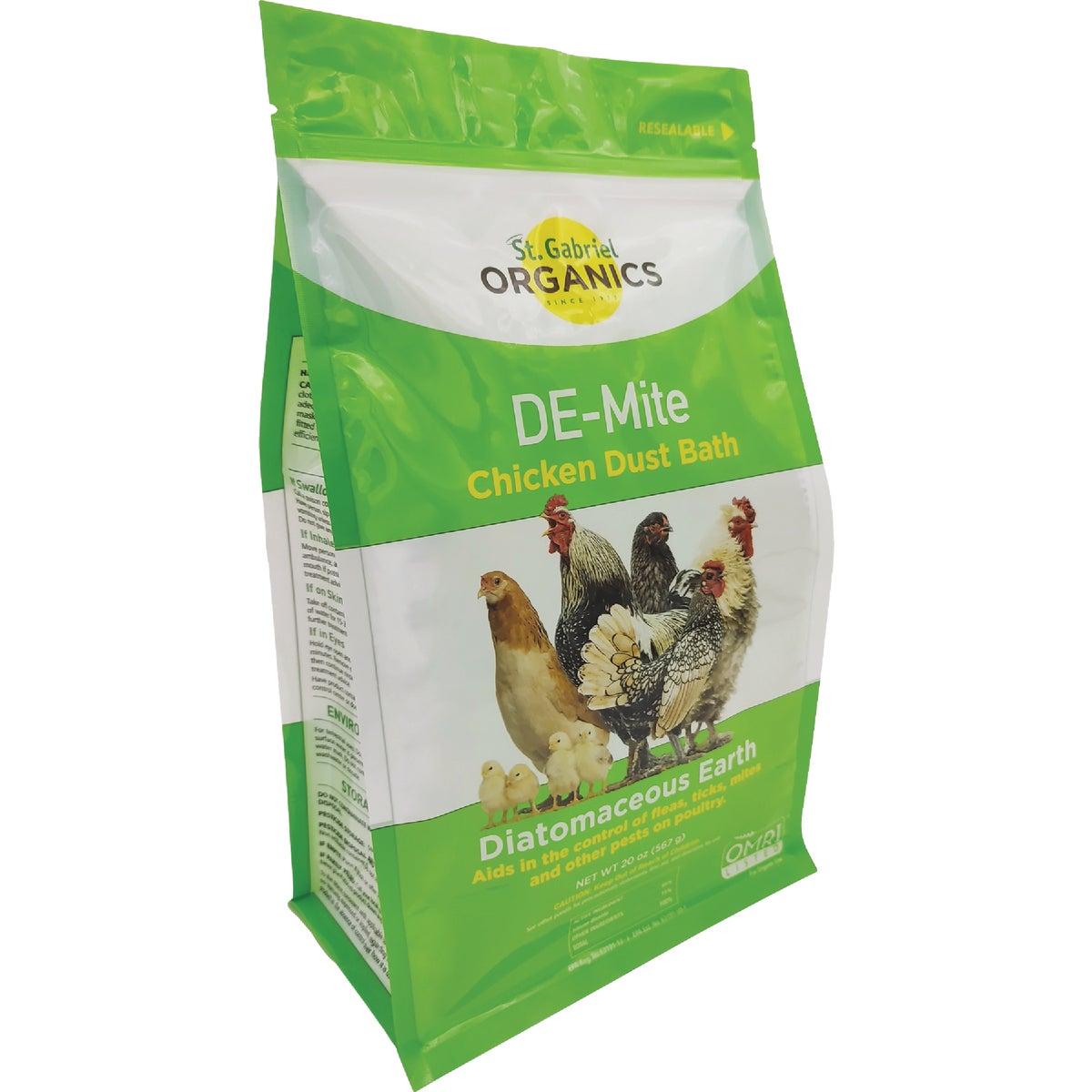 St. Gabriel Organics DE-Mite 20 Oz. Ready To Use Powder Diatomaceous Earth Dust Bath