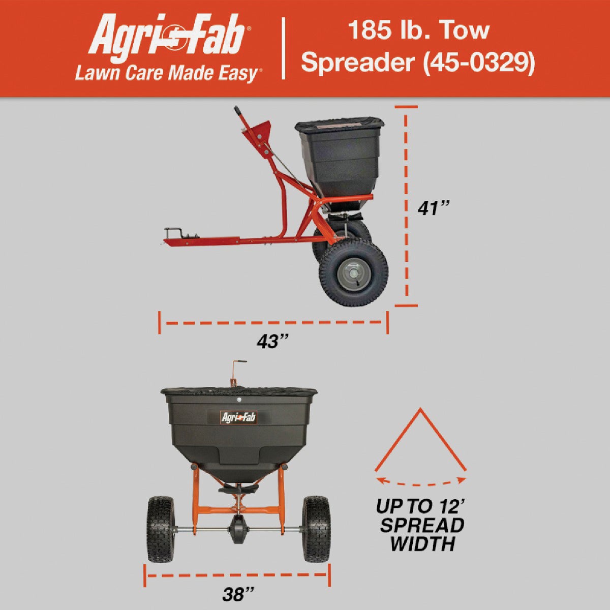 Agri-Fab 185 Lb. Tow-Behind ATV Broadcast Spreader Image 7