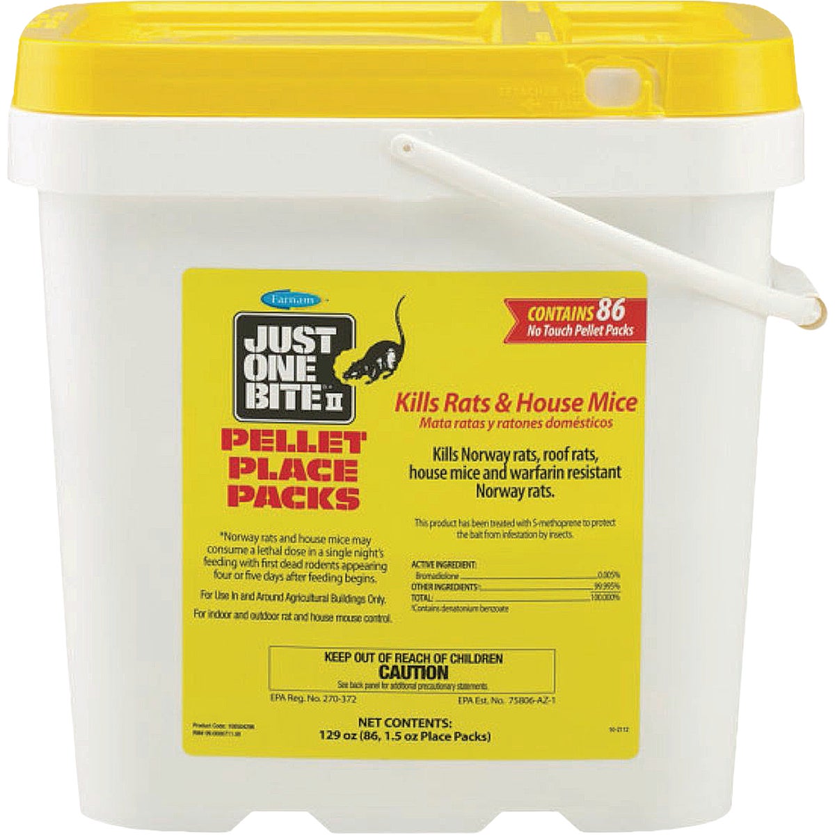 Just One Bite II 1.5 Oz. Rat & Mouse Poison Pellet Place Packs (86-Pack)