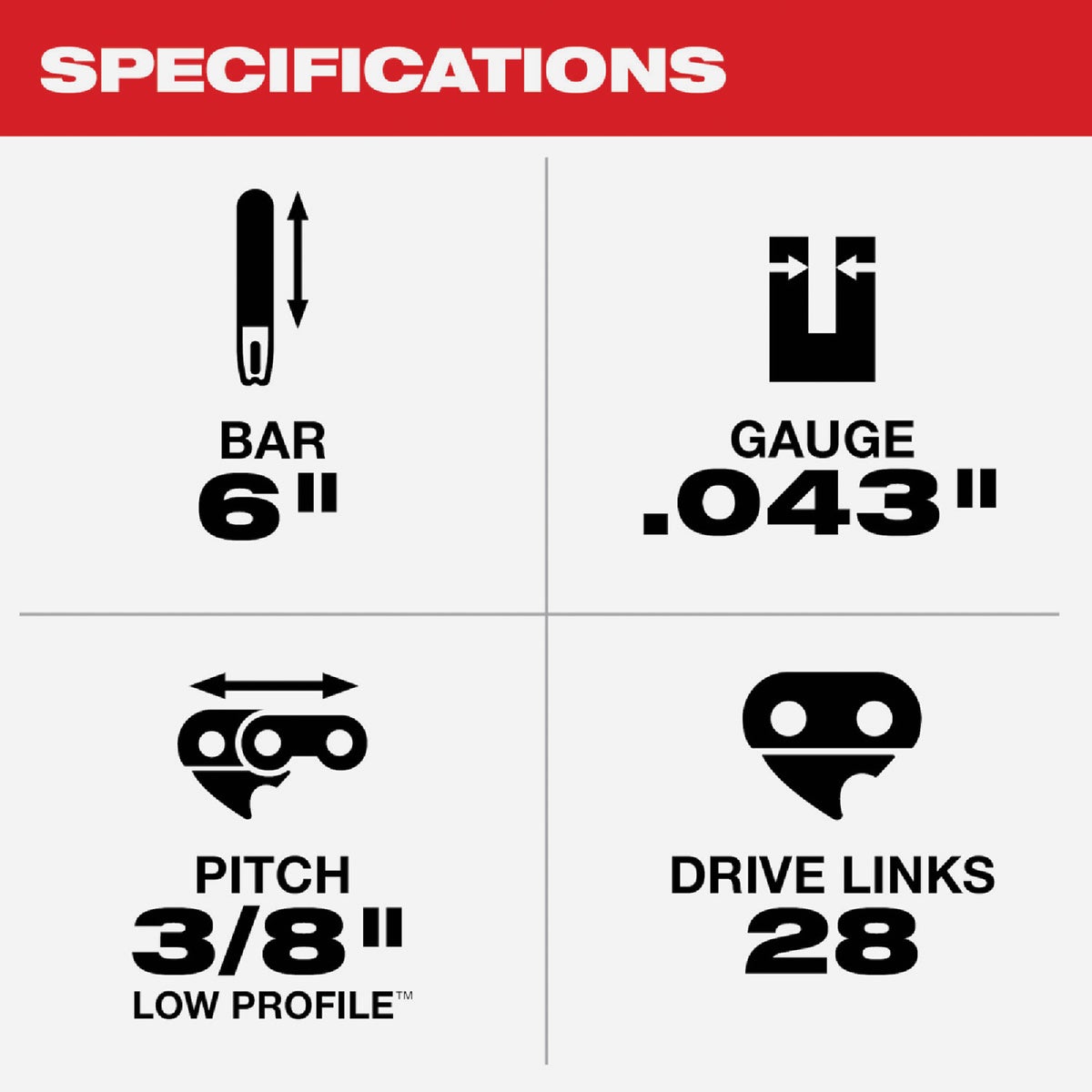 Milwaukee 6 In. Pruning Saw Guide Bar Image 2