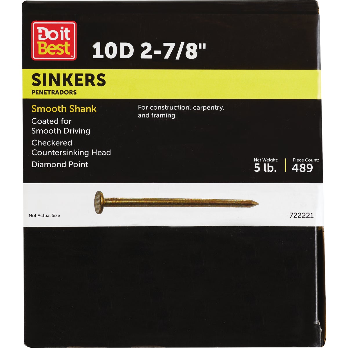 Do it 10d x 2-7/8 In. 11 ga Coated Sinker Framing Nails (555-Count, 5 Lb.)