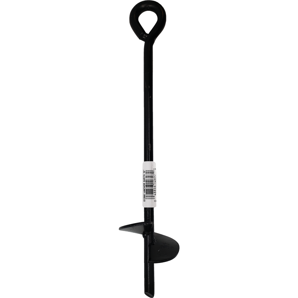 Midwest Air Tech 3 In. x 15 In. Red Steel Screw-In Earth Anchor