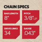 Oregon AdvanceCut 8 In. 34-Link Pole Saw Chain Image 5