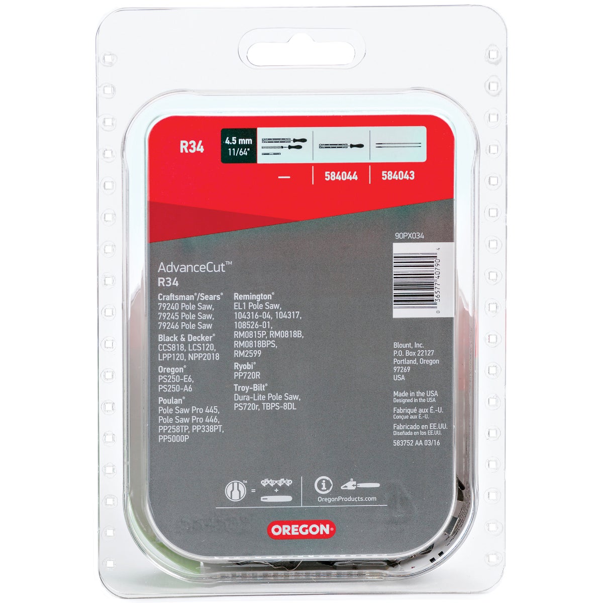 Oregon AdvanceCut 8 In. 34-Link Pole Saw Chain Image 7