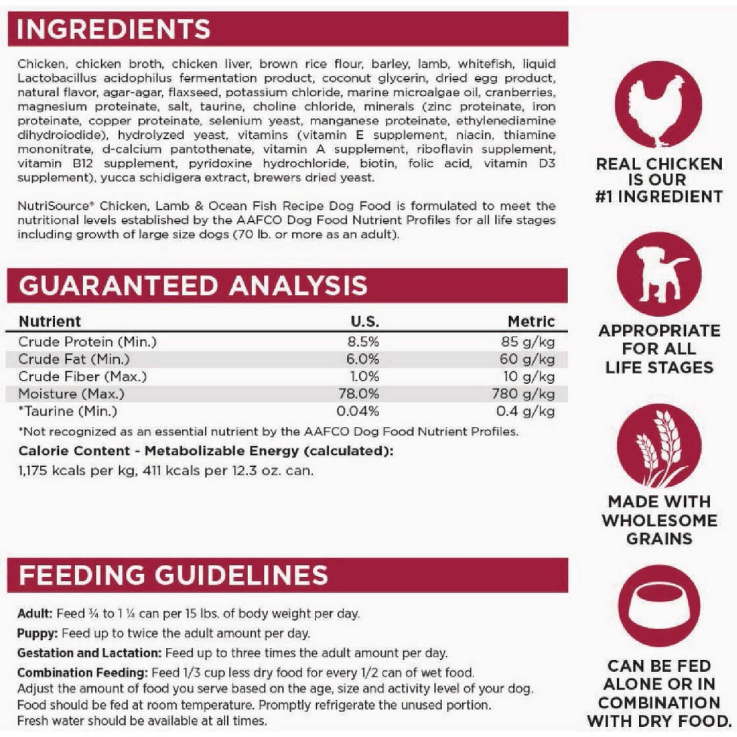 NutriSource 12.3 Oz. Chicken, Lamb & Fish Wet Dog Food Image 2
