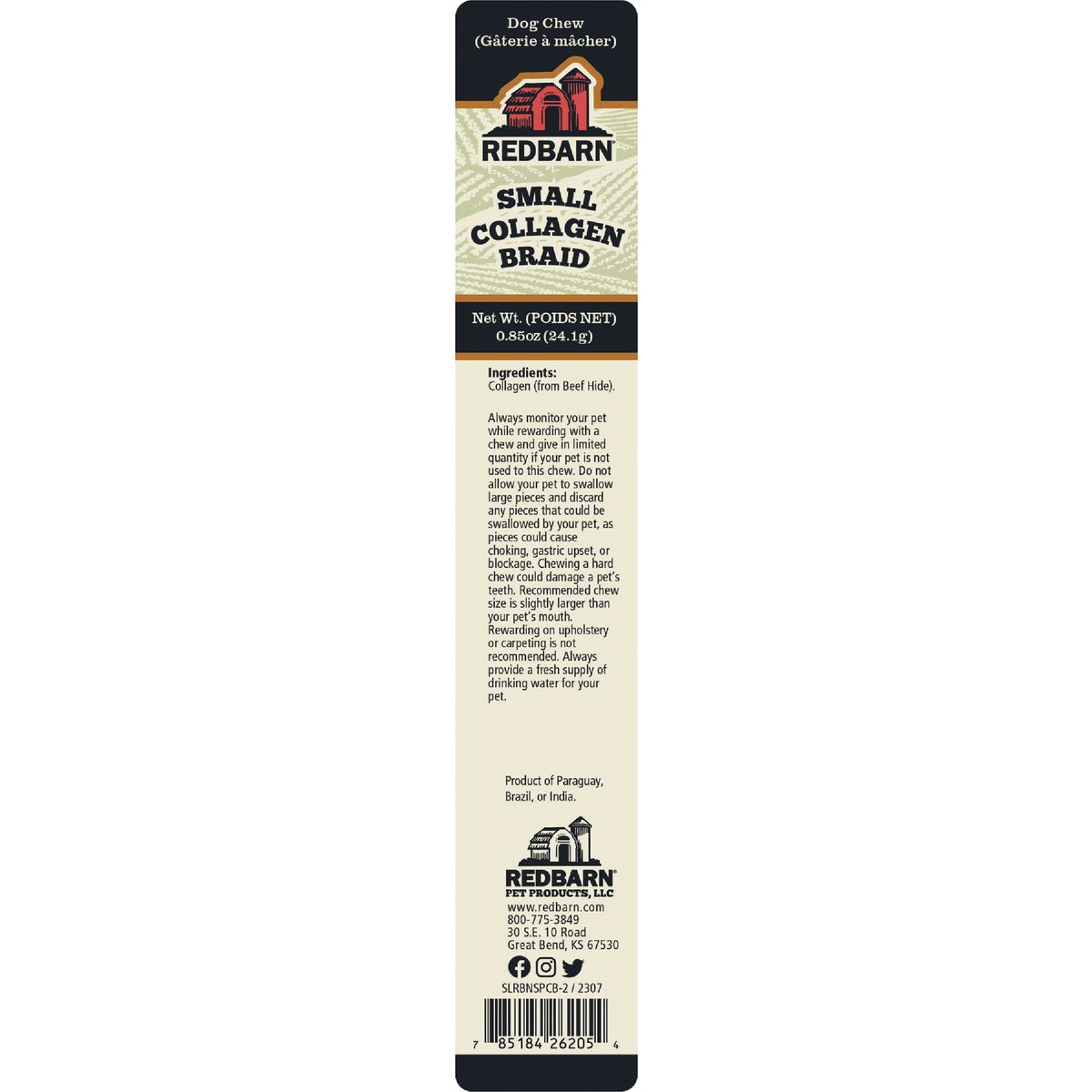 Redbarn 6 In. Collagen Braid Dog Treat Image 3