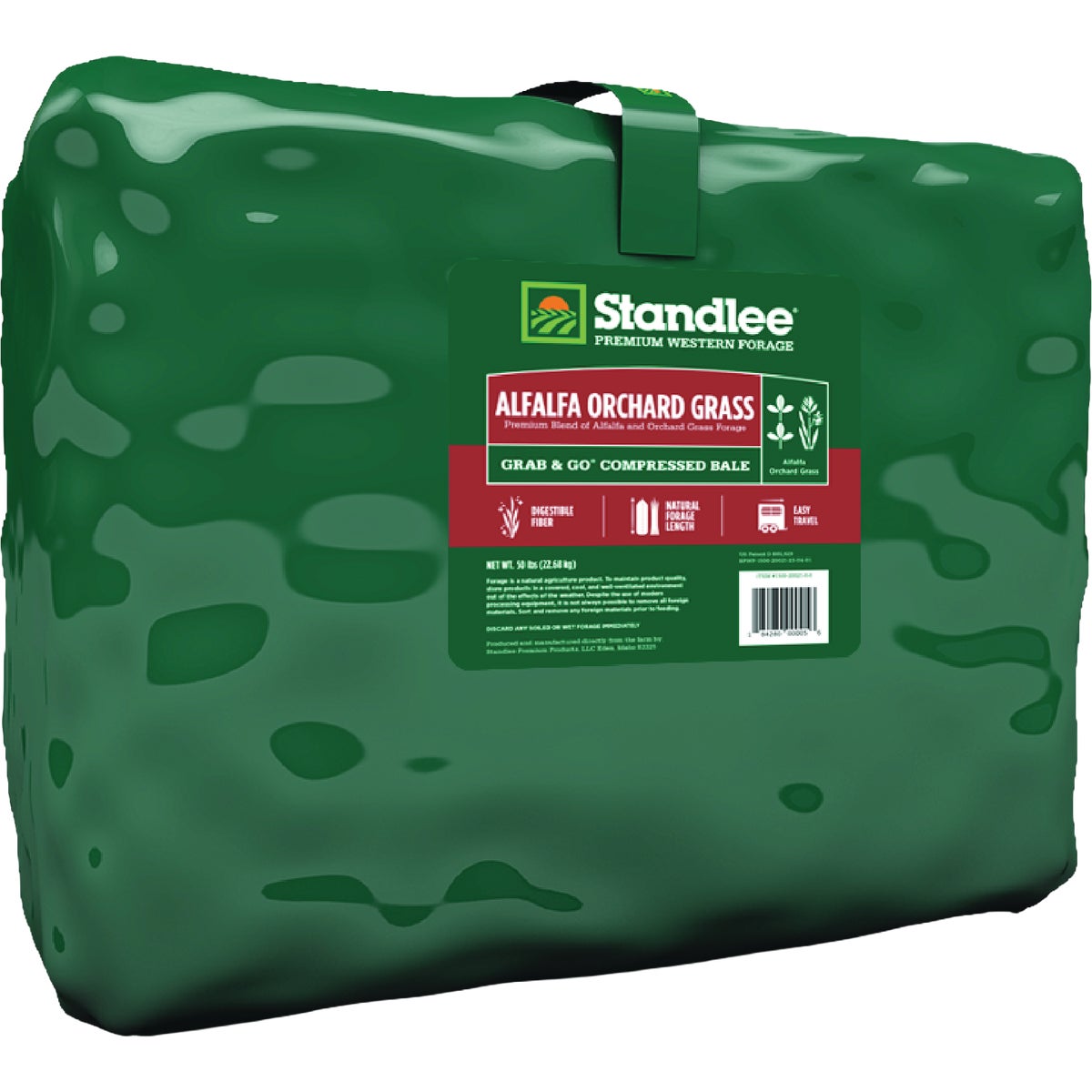 Standlee Premium Western Forage 50 Lb. Alfalfa Orchard Grass Grab & Go Bale