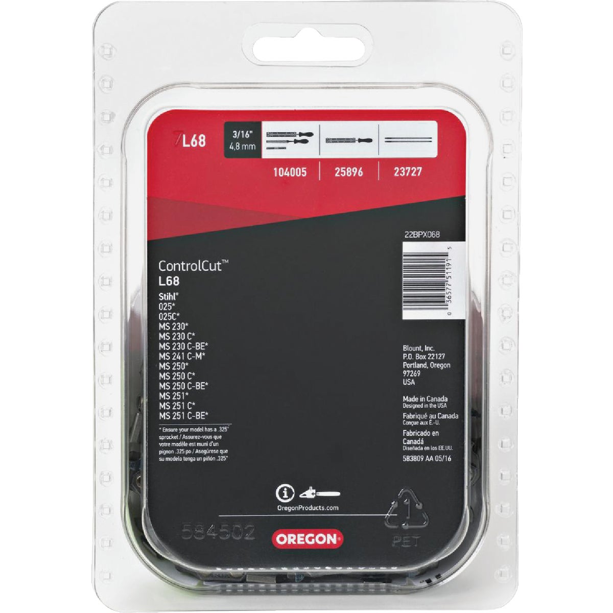 Oregon ControlCut 18 In. 68-Link Chainsaw Chain Image 9
