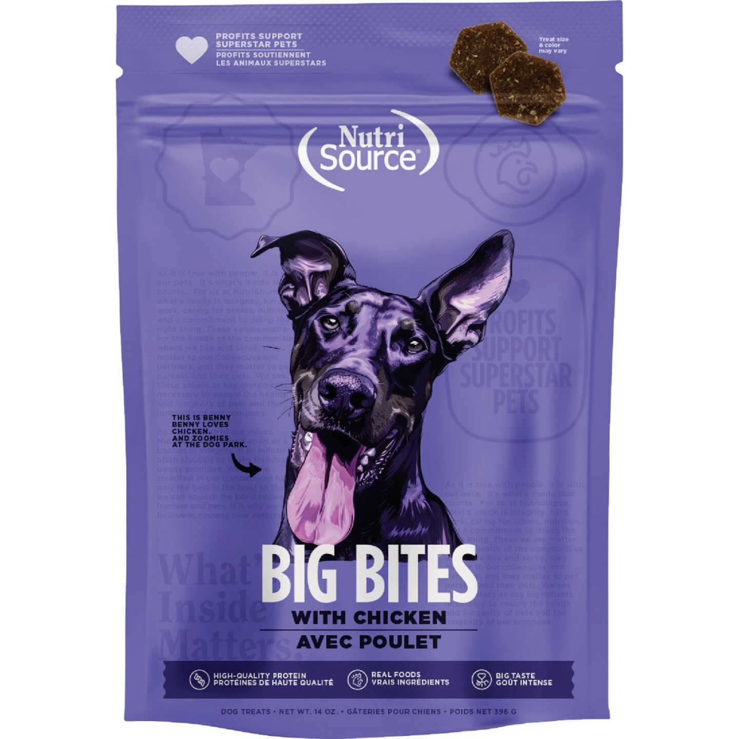 NutriSource Big Bites 14 Oz. Chicken Dog Treat Image 1