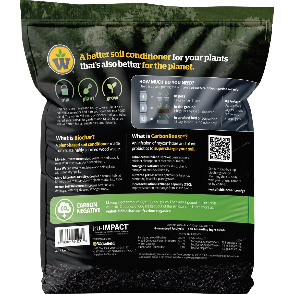 Wakefield Biochar 4 Qt. Garden & Raised Bed Soil Blend Image 2