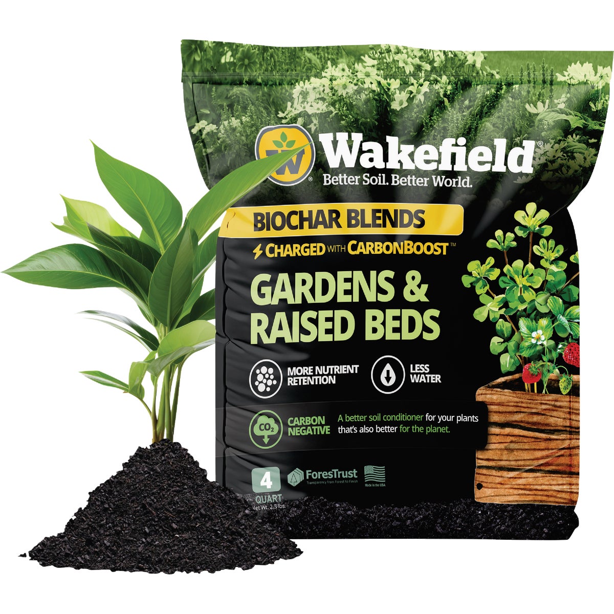Wakefield Biochar 4 Qt. Garden & Raised Bed Soil Blend Image 3