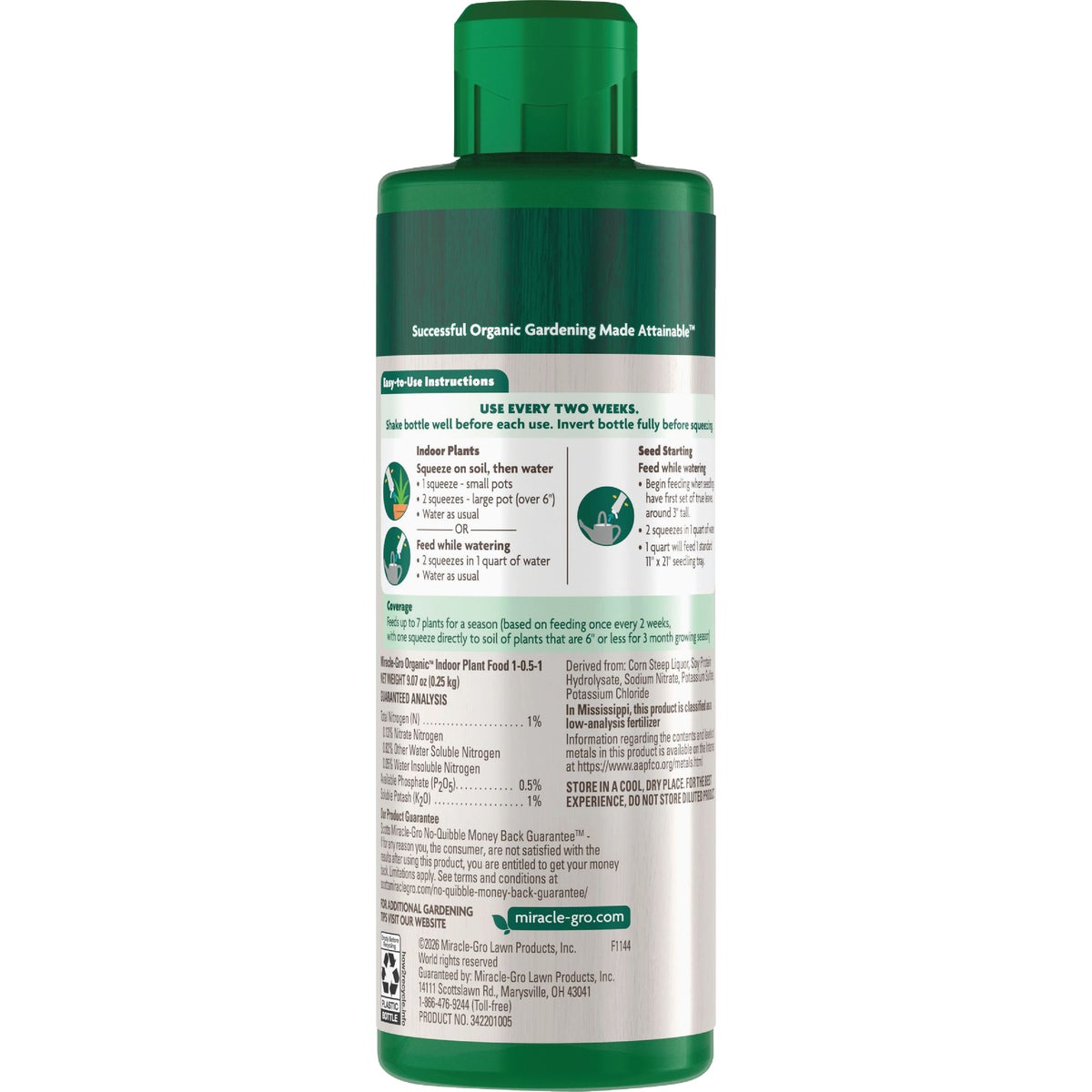 Miracle-Gro 8 Oz. Organic Indoor Plant Food Image 2