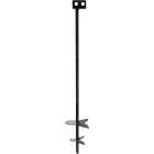 Tie Down 4 In./6 In. x 36 In. Black Iron Double Head Earth Anchor Image 1
