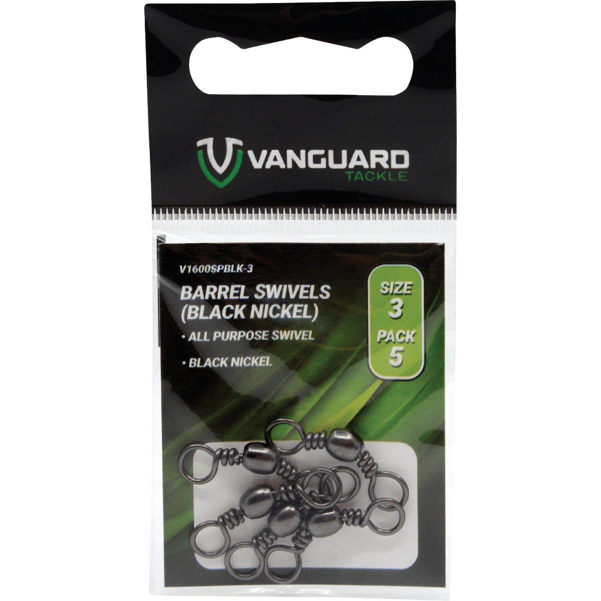 Vanguard Size 12 Black Nickel Barrel Swivel (8-Pack)
