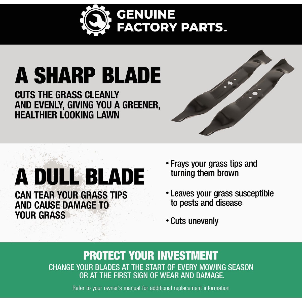 Genuine Factory Parts 50 In. Ultra High-Lift Blade Set (3-Piece) Image 4