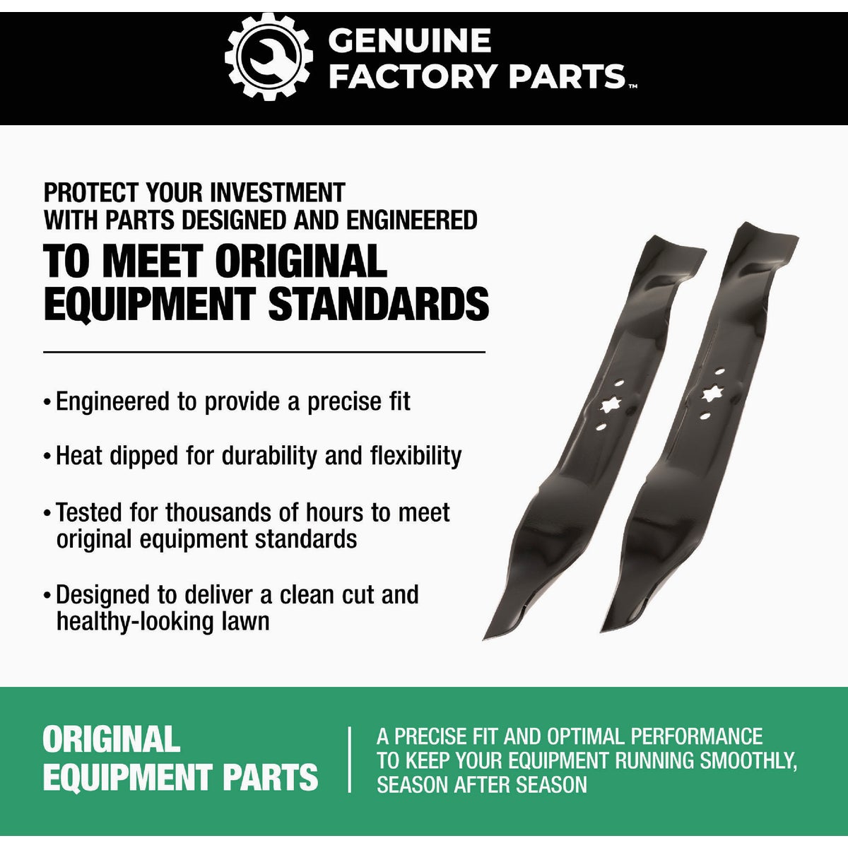 Genuine Factory Parts 50 In. Ultra High-Lift Blade Set (3-Piece) Image 5
