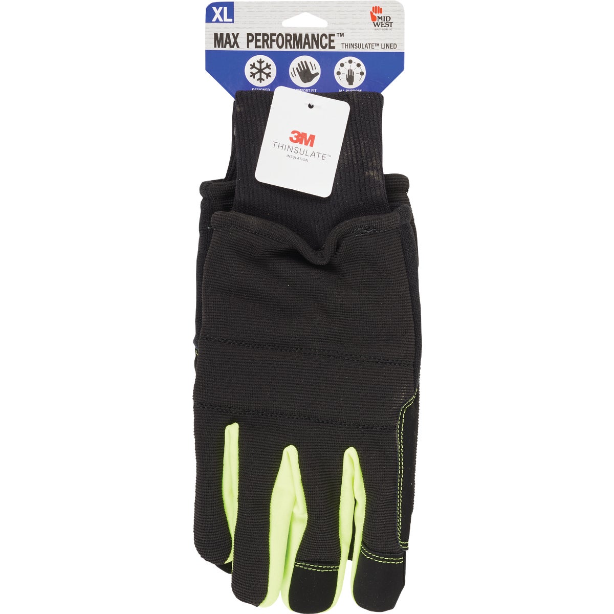Midwest Gloves & Gear Max Performance Men's XL Thinsulate Lined Work Glove with Snow Cuff Image 2