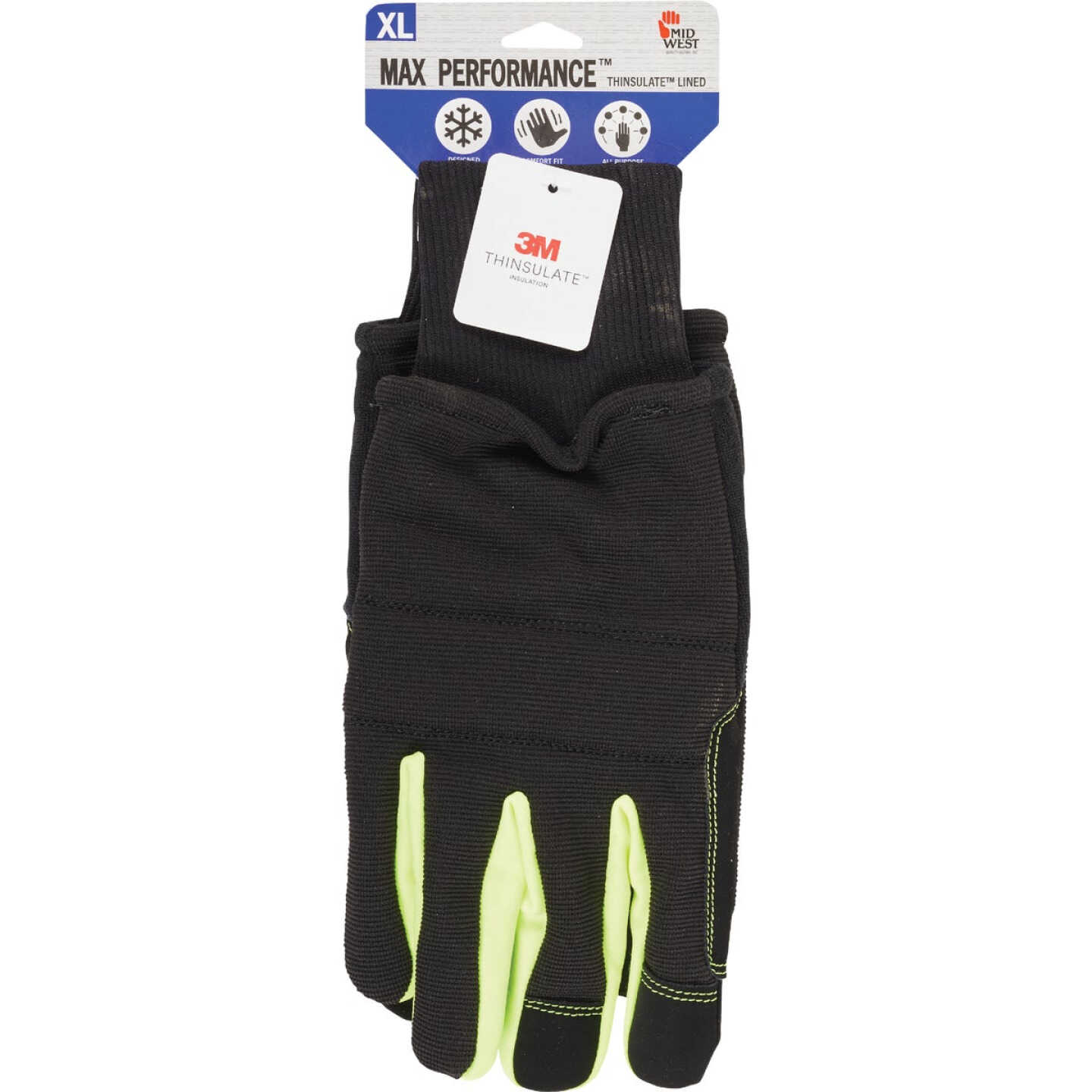 Midwest Gloves & Gear Max Performance Men's XL Thinsulate Lined Work Glove with Snow Cuff Image 2