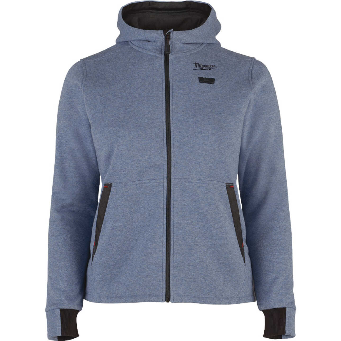 Milwaukee M12 Women's Large Blue Full-Zip Heated Hoodie Kit Image 1