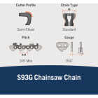 Husqvarna X-Cut 14 In. 52-Link Chainsaw Chain Image 3