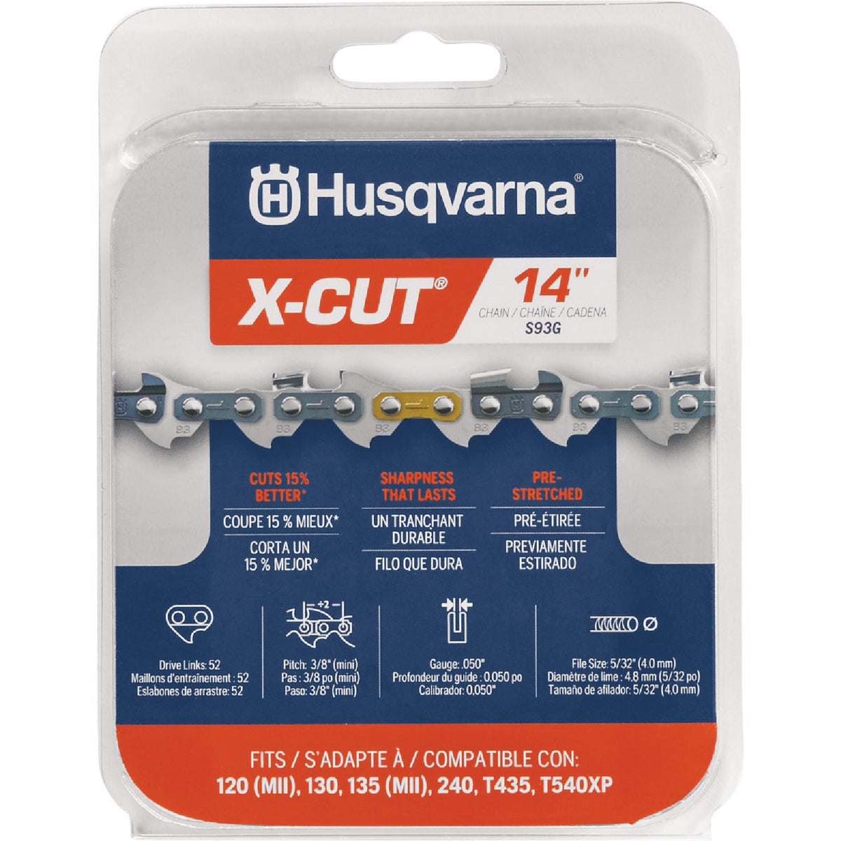 Husqvarna X-Cut 14 In. 52-Link Chainsaw Chain Image 1